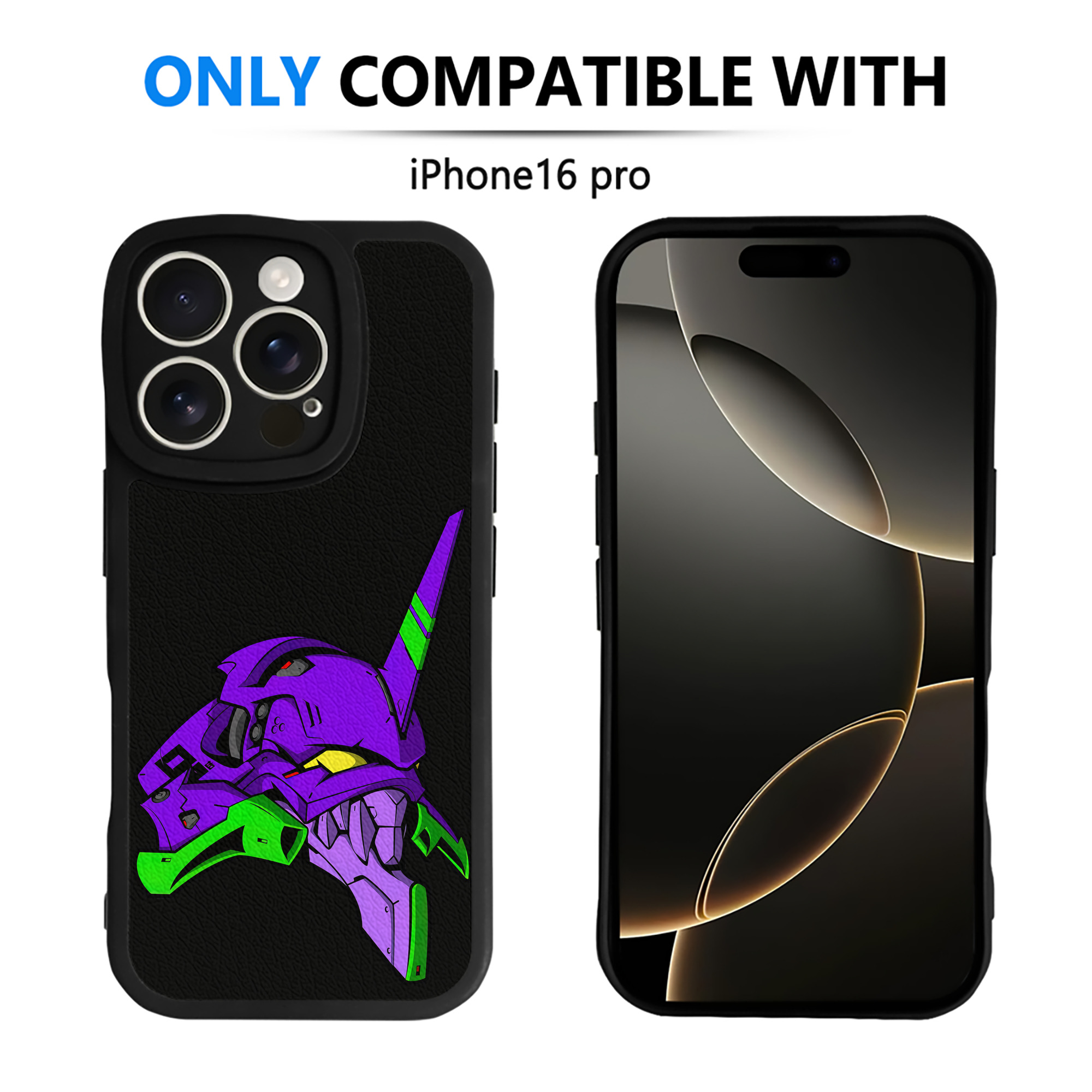 （画像用） EVA 新世紀エヴァンゲリオン 【iPhone 16シリーズ対応】シリコンスマホケース（レザー調） 材質：シリコン